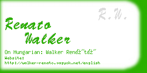 renato walker business card